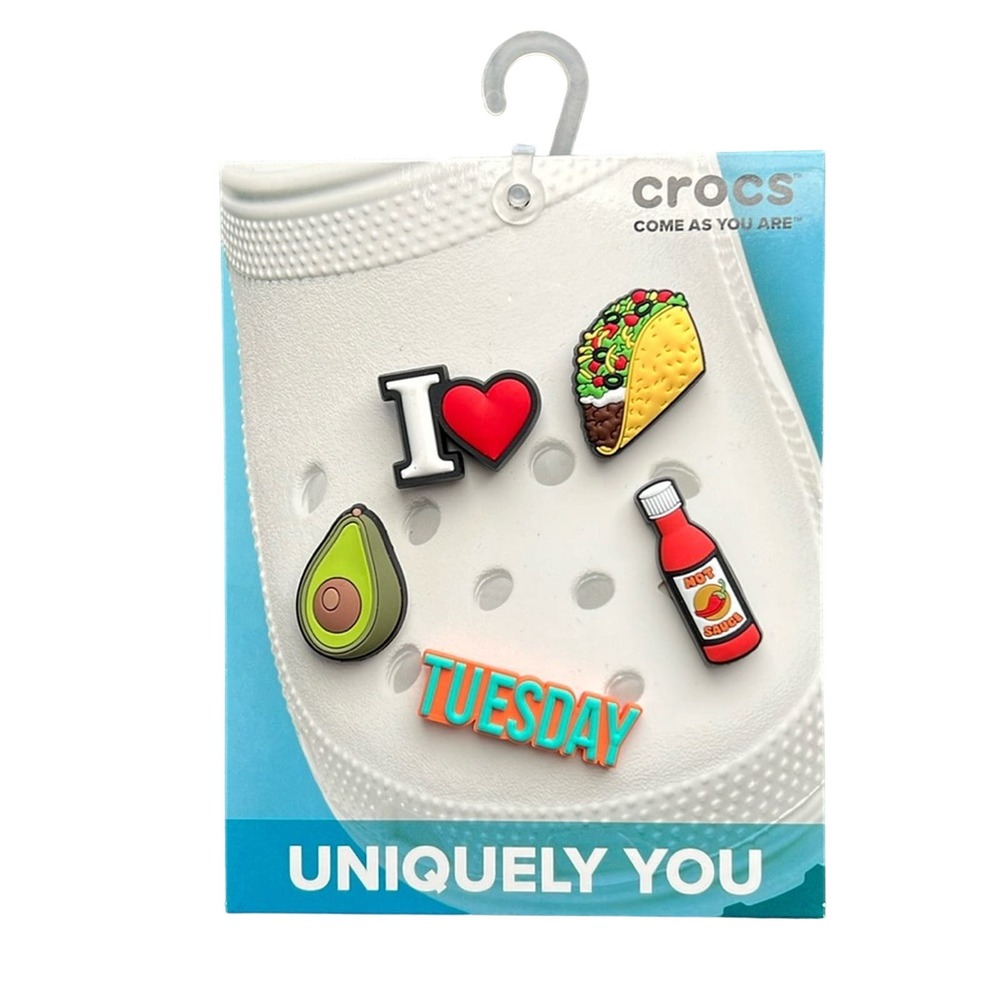 Crocs | Taco Tuesday Hot Sauce 5 Pack Jibbitz Shoe Charms NEW